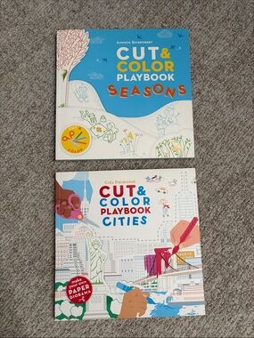 Usborne Cut & Color Playbooks - Seasons & Cities